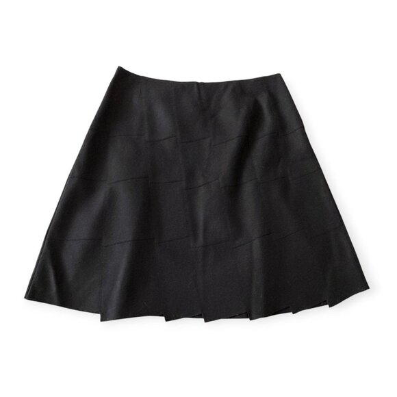 Miu Miu FW06 Felt Wool Architectural Skirt Black IT44 - Picture 5 of 13